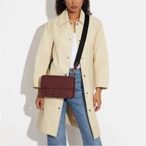 NWT COACH Turner Flap Crossbody In Signature Chambray